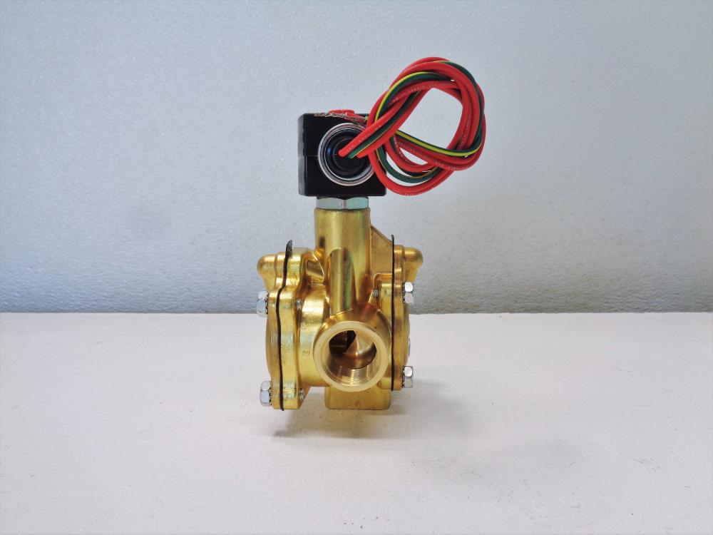 ASCO 3/4" NPT 3-Way Brass Solenoid Valve EF8316G074 & EF8016G1